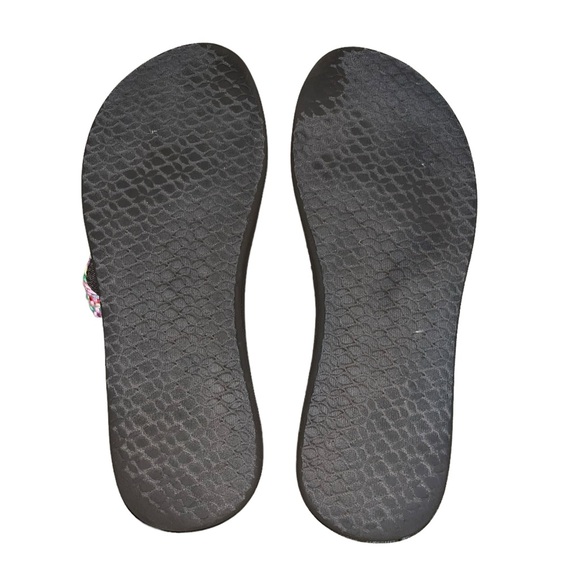 REEF Cushion Multicolored Braided Flip Flops Size 8 - Picture 4 of 5